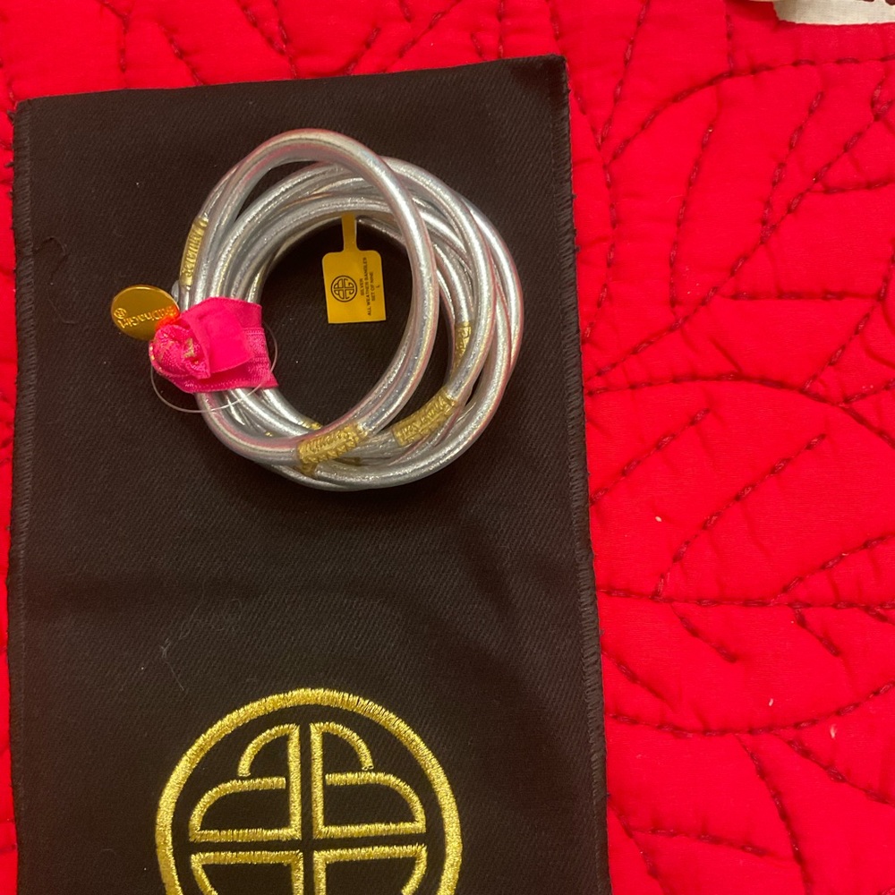 NWT BuDhaGirl silver bracelets size L and case nine in total